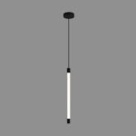 Moderne Lampe à Suspension Suspension Luminaire Plafonnier Industriel à LED Linéaire Intégré Noir du Milieu du Siècle Lustre Linéaire Doré