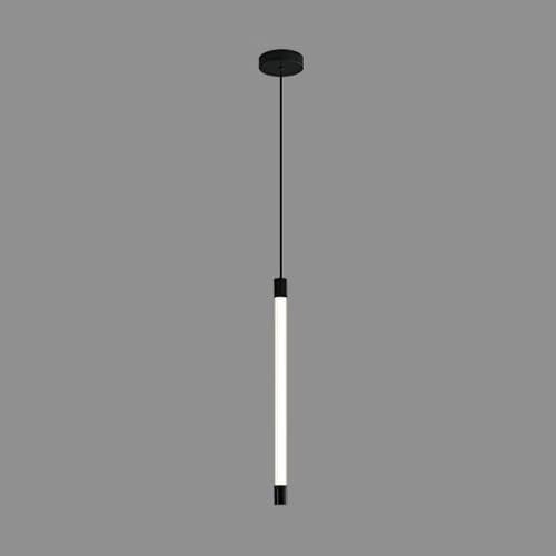 Moderne Lampe à Suspension Suspension Luminaire Plafonnier Industriel à LED Linéaire Intégré Noir du Milieu du Siècle Lustre Linéaire Doré