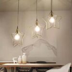 Nordique Creative Suspension Étoile Bronze Doré Suspension Luminaire Moderne Simple Suspension Éclairage – Image 6