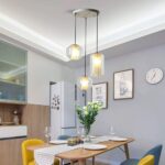 Nordique Moderne Minimaliste Salon Lustre Bar Restaurant Cuisine Porche Chambre Boule De Verre 3 Verre Marbre Plafonnier – Image 4