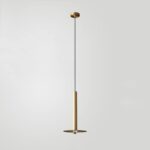 Suspension LED en Laiton, Lustre de Chambre à Coucher de Salle à Manger, Suspension d'ornement, Ligne de Lustre réglable, température de Trois – Image 5