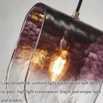 Suspension en verre moderne réglable, éclairage suspendu, abat-jour en verre de couleur dégradée, suspensions de plafond, base de lampe E14 – Image 5