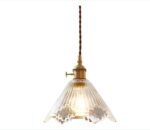 Suspension luminaire , Lustre décoratif à tête unique en laiton, abat-jour en verre hautement translucide, lampe à suspension décorative – Image 4