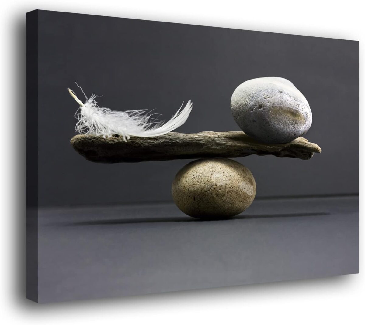Tableau sur toile Balance Zen Balance plume et pierre - Haute résolution – Image 5