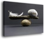 Tableau sur toile Balance Zen Balance plume et pierre - Haute résolution – Image 5