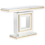 Console Laila  avec miroir et bordures dorées