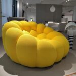 Canapé minimaliste, canapé paresseux, canapé en velours peluche, chaise de cheminée, canapé tatami, canapé d'angle pour salon, chambre à coucher, salon, bureau – Image 3