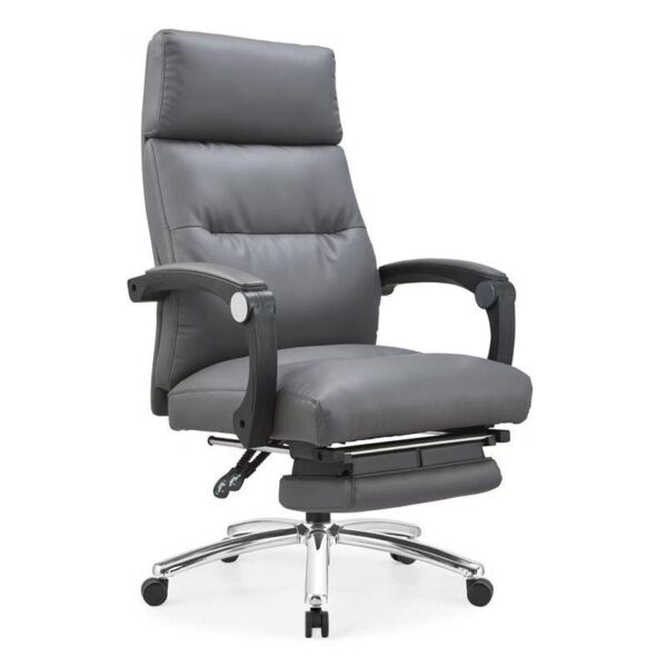 Chaise de bureau ergonomique à dossier haut, pivotante à 360°, hauteur réglable, tissu en lin