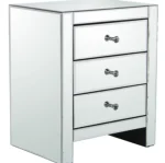 Table de Chevet Argentée Moderne – Élégance et Rangement Pratique – Image 2
