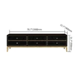 Meuble TV moderne en bois poli – Image 4