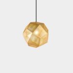 Lampe suspendue de plafond en métal en brique dorée et argentée de style nordique Creative Box Lustre géométrique de restaurant Lustre à boule multi-faces minimaliste moderne Luminaire encastré – Image 2