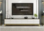 Meuble TV moderne en bois poli – Image 3