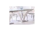 Table à manger rectangulaire et fixe en acier inoxydable - FONTAINE – Image 3