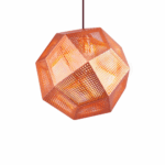 Lampe suspendue de plafond en métal en brique dorée et argentée de style nordique Creative Box Lustre géométrique de restaurant Lustre à boule multi-faces minimaliste moderne Luminaire encastré – Image 6