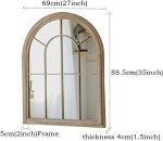 Miroir Mural en Arche de Ferme – Élégant raffiné- miroir luxueux cadre en bois – Image 3