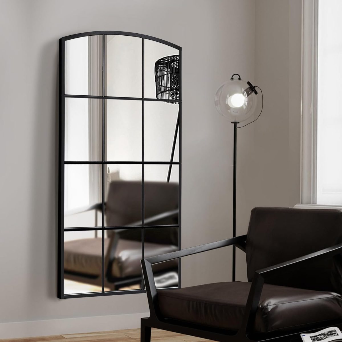Miroir Long Arqué Style Fenêtre – 61 x 122 cm, Design Rustique et Élégant – Image 3