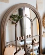 Miroir Mural en Arche de Ferme – Élégant raffiné- miroir luxueux cadre en bois – Image 4