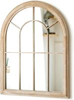 Miroir Mural en Arche de Ferme – Élégant raffiné- miroir luxueux cadre en bois