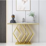 Table Console Moderne en Acier et Marbre – Élégance et Fonctionnalité – Image 2