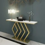 Table Console Moderne en Acier et Marbre – Élégance et Fonctionnalité – Image 4