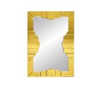 Miroir Suspendu avec Cadre Artistique – Accessoire Chic pour Salon, Chambre ou Entrée