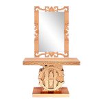 Table Console Italienne de Luxe – Métal Or Rose & Plateau Miroir