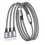 Le RAVIAD 100W câble multi embout (1,2 m) est un câble 3-en-1 qui combine plusieurs connecteurs en un seul