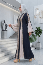 Robe hijab élégante agrémentée de dentelle raffinée – Image 5