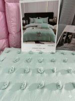 Parure de Lit "Élégance Romantique" – Finition Pompons et Nœud Satiné – Image 7