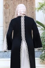 Robe hijab élégante agrémentée de dentelle raffinée – Image 6