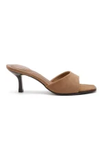 Mules à Talon Minimalistes en Suédine – Image 3