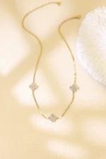 Collier Maille Plate Trèfle – Élégance Chic & Symbole de Chance – Image 6