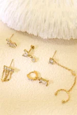 Lot de 6 Piercings Oreille en Acier Inoxydable Doré – Style & Élégance au Quotidien – Image 5