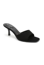 Mules à Talon Minimalistes en Suédine