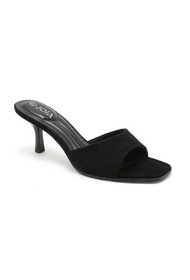 Mules à Talon Minimalistes en Suédine