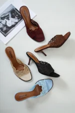 Mules à Talon en Dentelle – Élégance Féminine & Charme Délicat – Image 2