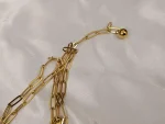 Collier Long avec Pendentif Boule en Acier Inoxydable Plaqué Or 18K – Élégance Moderne & Finition Luxueuse – Image 4
