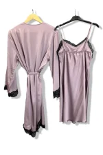 Ensemble Pyjama en satin – Nuisette et peignoir élégant – Image 5