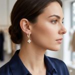 Boucles d’Oreilles avec Perles Diamantées – Élégance Lumineuse – Image 3