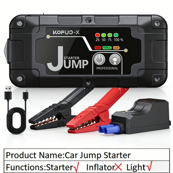 7500a 9500a car jump starter 150psi tire inflator - Temu Netherlands - Model : 8500A Starter, Gray
