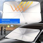 1pc Car Sunshade Umbrella, Heat Insulation UV Protection Front Windshield Sun Blocker with Bag, Adjustable Telescopic Design for Summer Vehicle Glass Shading, Sun Umbrella Uv Protection – Image 5