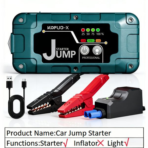 7500a 9500a car jump starter 150psi tire inflator - Temu Netherlands - Model : 7500A Starter, Green