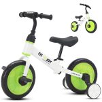 UBRAVOO Vélo pour enfants, vélo d'équilibre 4-en-1 avec pédales amovibles et roues d'apprentissage pliables (inclus repose-pieds et roues d'apprentissage), tricycle et vélo convertibles, convient aux garçons et aux filles de 2 à 5 ans, le meilleur cadeau de Noël – Image 12