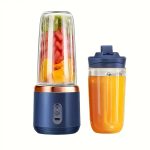 Upgraded 6-Blade 2-In-1 Portable Electric Juicer And Blender, USB Rechargeable Juicer with 2pcs Cups, Sports Lid Shaker Juice Cup, Wireless Multifunctional Portable Juicer, Making Smooth Juices, Fruit Mixer, Beverage Maker – Image 5