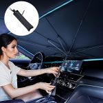 1pc Car Sunshade Umbrella, Heat Insulation UV Protection Front Windshield Sun Blocker with Bag, Adjustable Telescopic Design for Summer Vehicle Glass Shading, Sun Umbrella Uv Protection – Image 2