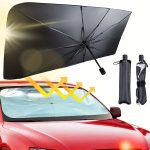 1pc Car Sunshade Umbrella, Heat Insulation UV Protection Front Windshield Sun Blocker with Bag, Adjustable Telescopic Design for Summer Vehicle Glass Shading, Sun Umbrella Uv Protection – Image 3