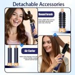 UKLISS 5in 1 Hair Dryer Kit, 1000W, with Diffuser, Automatic Curling Wand, Straightening, And Styling, Hair Dryer for Bathroom, Detachable Hair Hot Brush Air Curler Air Curling Wrap Styler, Hair Straightening Tool, Valentine's Day Gift – Image 4