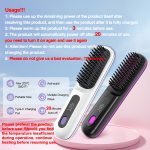 Lisseur à cheveux sans fil – Chauffe rapide, rechargeable par Type-C, anti-brûlure, léger – Image 3