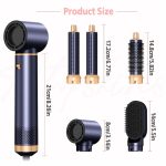 UKLISS 5in 1 Hair Dryer Kit, 1000W, with Diffuser, Automatic Curling Wand, Straightening, And Styling, Hair Dryer for Bathroom, Detachable Hair Hot Brush Air Curler Air Curling Wrap Styler, Hair Straightening Tool, Valentine's Day Gift – Image 2