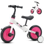 UBRAVOO Vélo pour enfants, vélo d'équilibre 4-en-1 avec pédales amovibles et roues d'apprentissage pliables (inclus repose-pieds et roues d'apprentissage), tricycle et vélo convertibles, convient aux garçons et aux filles de 2 à 5 ans, le meilleur cadeau de Noël – Image 9